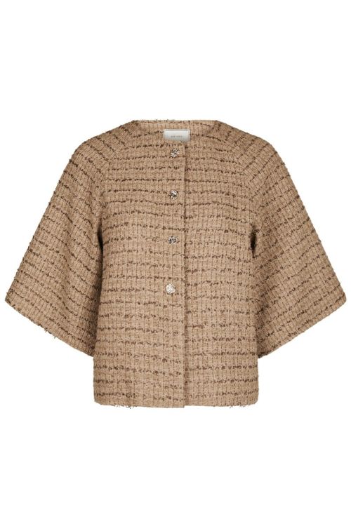 NEO NOIR Rosella Boucle Mini Jacket Taupe