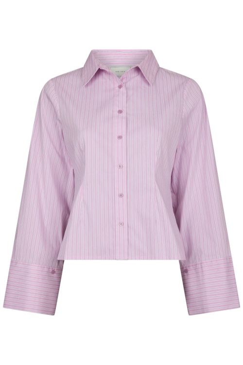 NEO NOIR Rosa Shadow Stripe Shirt Light pink