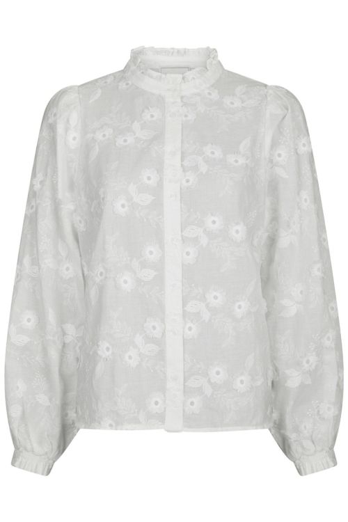 Neo Noir - Skjorte - Oda Deco Emb Shirt - White