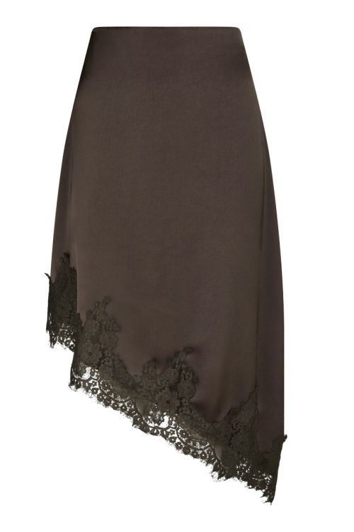 NEO NOIR Fiora Lace Skirt Dark brown