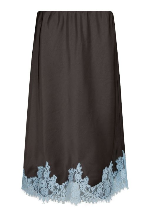 NEO NOIR Naira Lace Skirt Dark brown