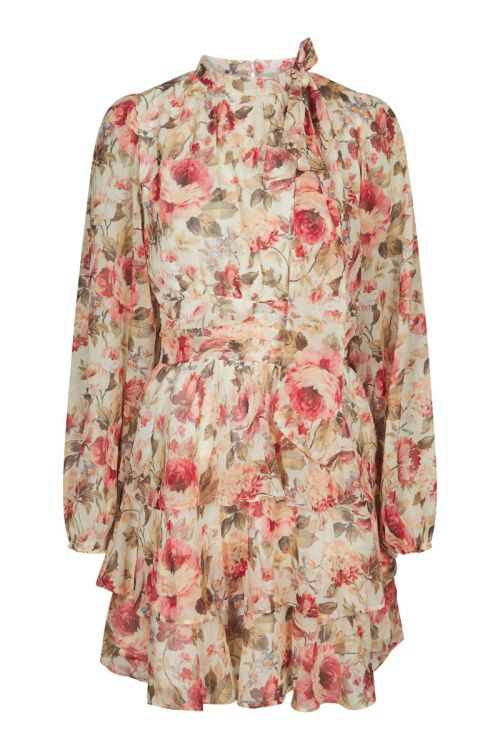 NEO NOIR Mio Vintage Flower  Dress Creme