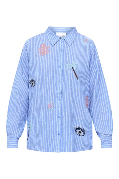 Sisters Point - Skjorte - Ibisa-SH3 - Blue Stripe Beach