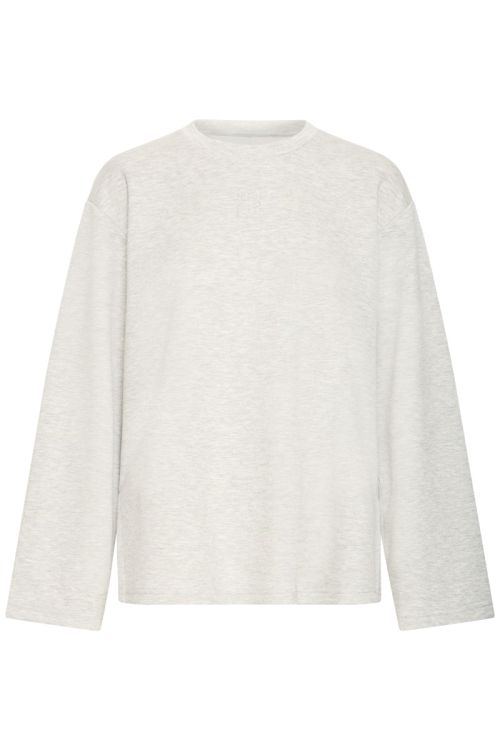 Ichi - Sweat - Cozy LS - Light grey melange