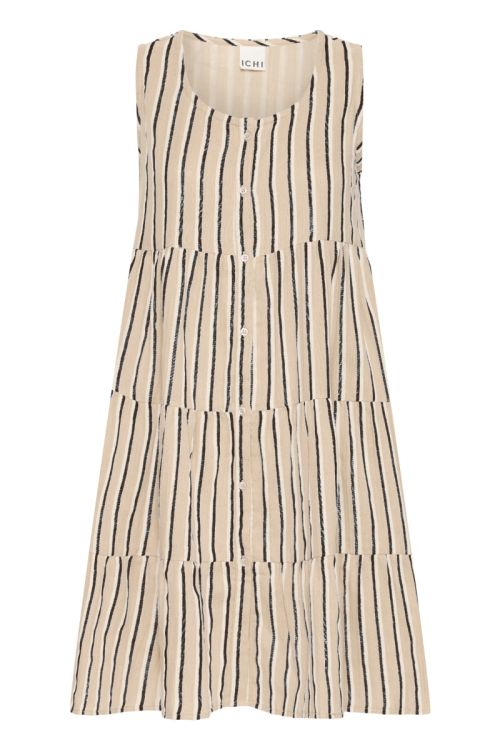 Ichi - Kjole - Foxa SL DR Striped - Meteorite Stripe (Levering midt april)