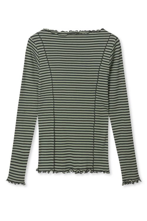 Mads Nørgaard 2X2 Cotton Stripe Siri Top Sea Spray/Black