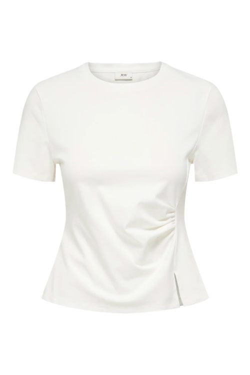 JdY JDYTESSA S/S DETAIL TOP JRS Cloud Dancer