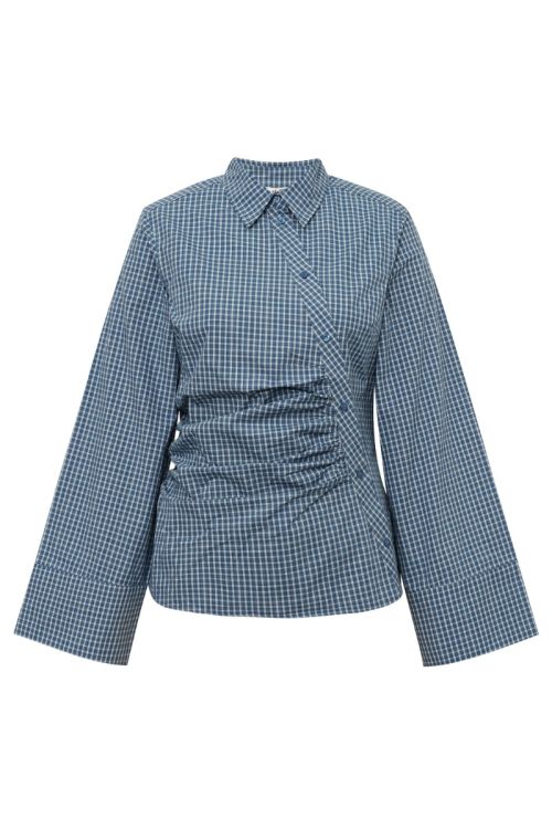 MbyM - Skjorte - Loutro-M - Navy Blue Check (Levering slut februar)