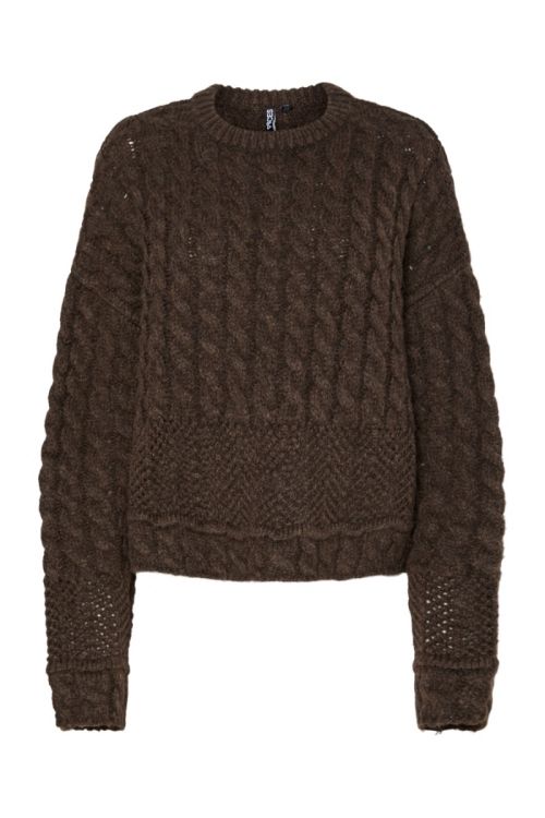 Pieces PCJACINTHE LS O-NECK KNIT MPA BC Morel