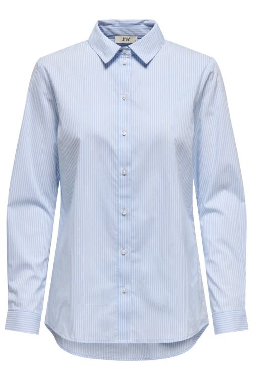 JDY - Skjorte - Mio L/S Shirt - Cashmere Blue/Small White Stripes