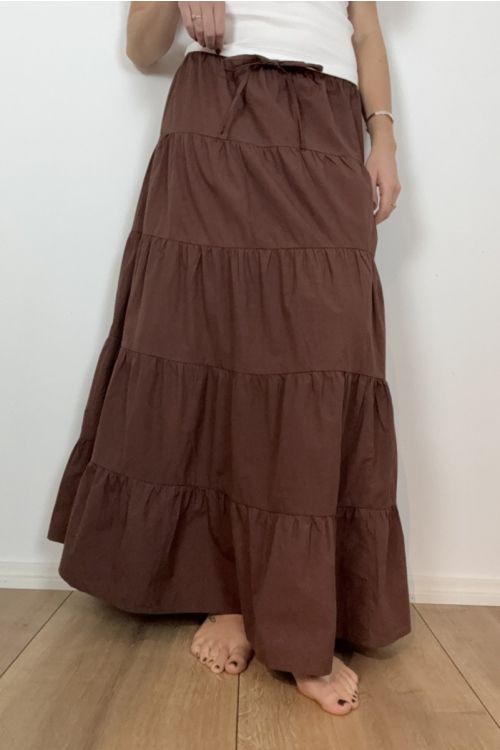 Continue - Nederdel - Alla Skirt - Dark Brown (Levering midt april)