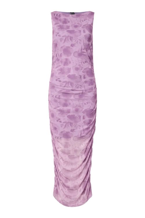 Pieces PCALLY SL BOATNECK ANKLE DRESS JRS D2D Pastel Lilac Flowers