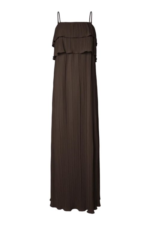 Pieces PCAMBER SL ANKLE LAYRED DRESS WVN KCA Hot Fudge