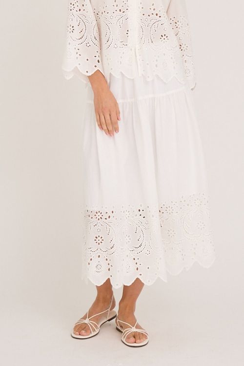 A-View - Nederdel - Alfora Skirt - White (Levering slut marts/start april)