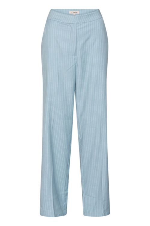 A-View Bukser Annali Pants Stripe Blue Light Blue/White Stripe Front