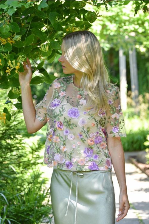 A-View Fuschia blouse 180 Green/Purple