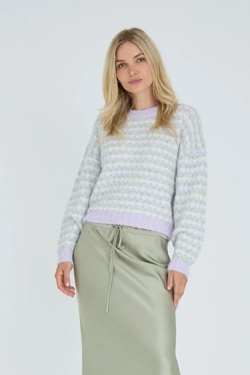 A-View Sassi knit pullover 180 Green/Purple