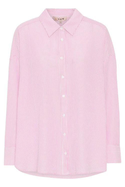 A-View Skjorte Sonja Shirt Pink/White Front