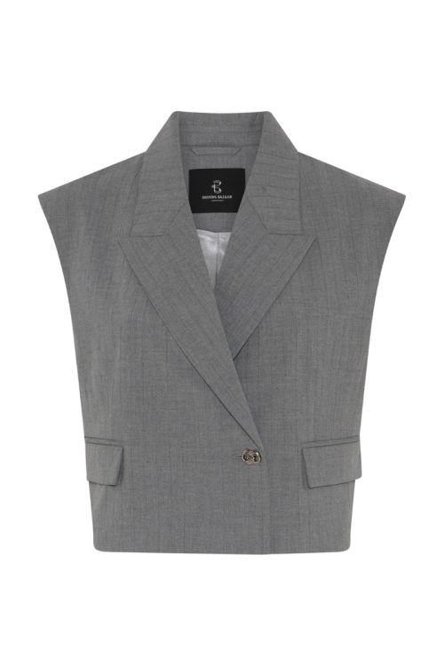 Bruuns Bazaar - Vest - LataniaBBLinis Waistcoat - Grey