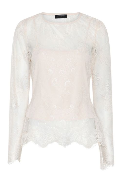 Bruuns Bazaar - Bluse - JuaniaBBSynvia Blouse - White Sand