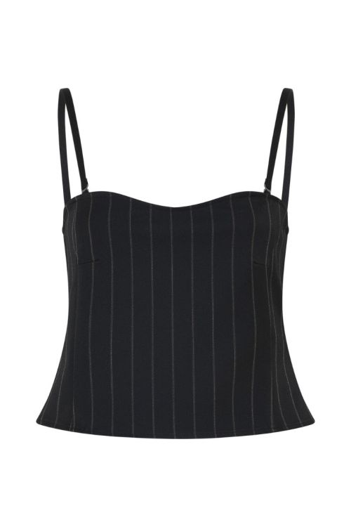 Bruuns Bazaar Top Women HydrangeaBBKorsas Top Black Pinstripe 