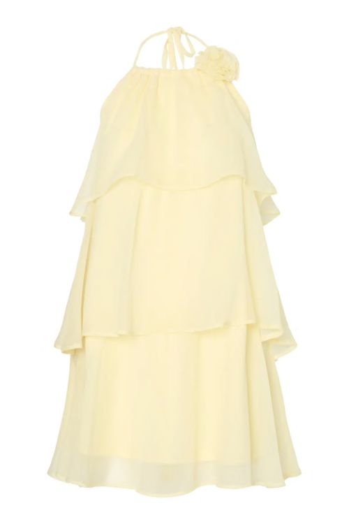 Pieces PCCLARA SL SHORT LAYRED DRESS KCA BC Pale Banana