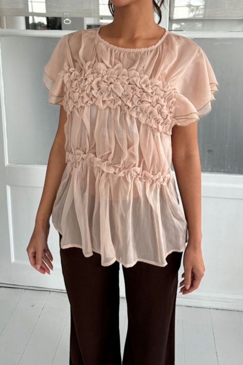 Continue - Bluse - Githa Mesh - Sand