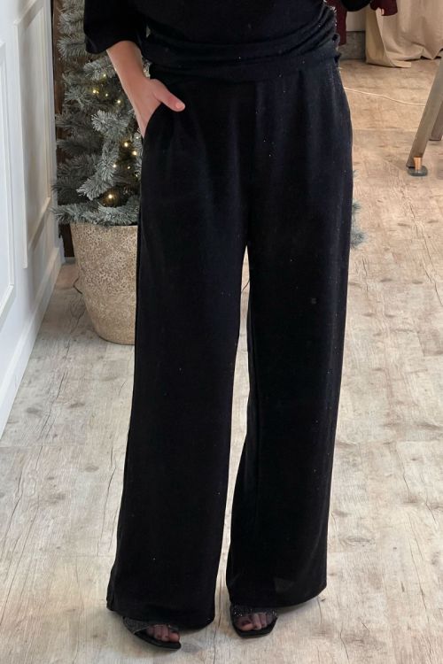 Continue - Bukser - Gabby Lurex - Black Lurex