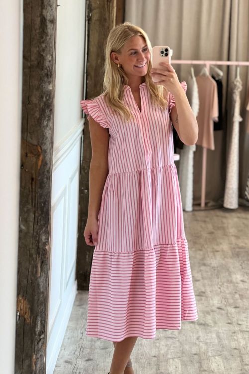 Continue Bea stripe long pink stripe