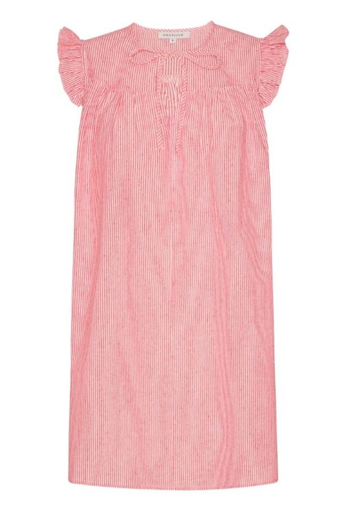 Continue - Kjole - Lilly Stripe Dress - Red Stripe