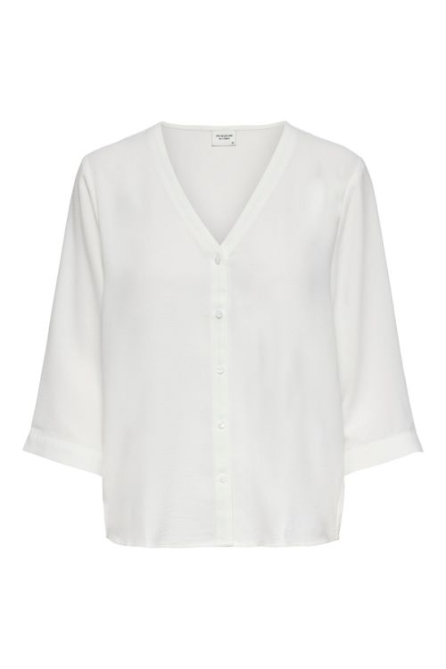 Jacqueline De Yong Jdylion Life Capote 3/4 Shirt Wvn Noos Cloud Dancer