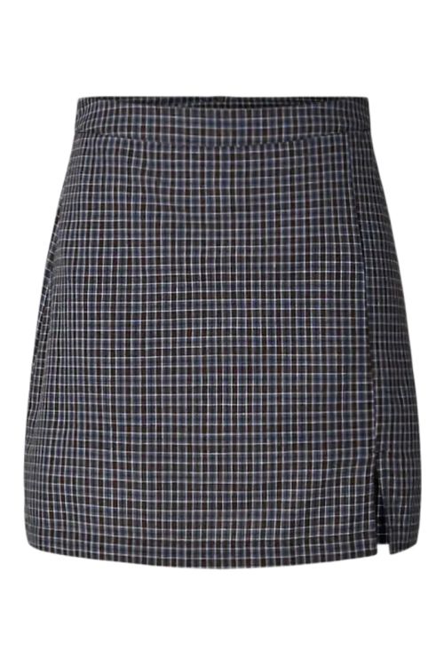 Pieces PCJUNE MW A-SHAPED SHORT SKIRT D2D Cashmere Blue Hot fudge