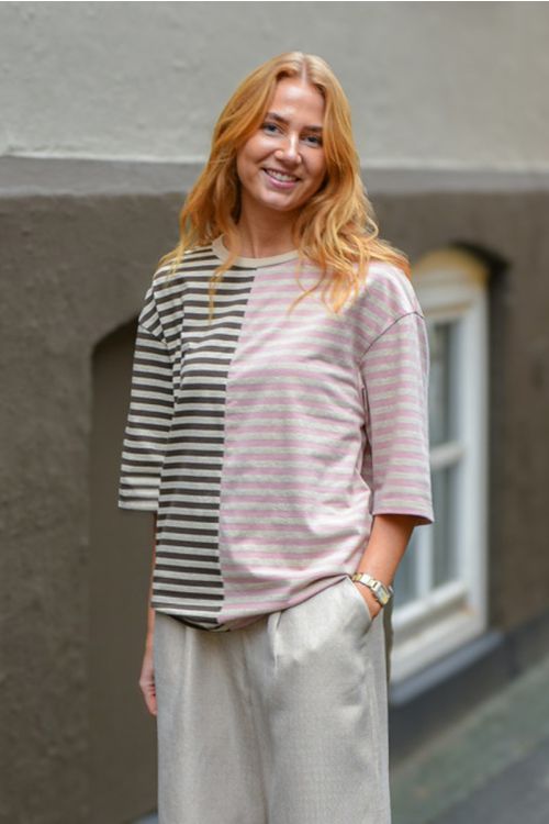 A-View T-shirt Summer SS Tee Brown/Rose