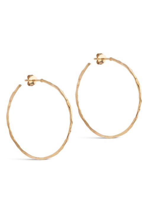 Enamel - Øreringe - Hoops, Organic Arena Large - Gold (Levering midt april)