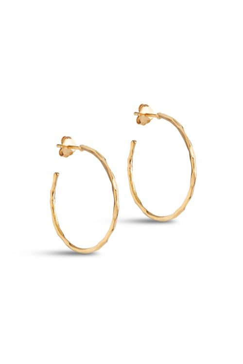 Enamel - Øreringe - Hoops, Organic Arena Medium - Gold (Levering midt april)