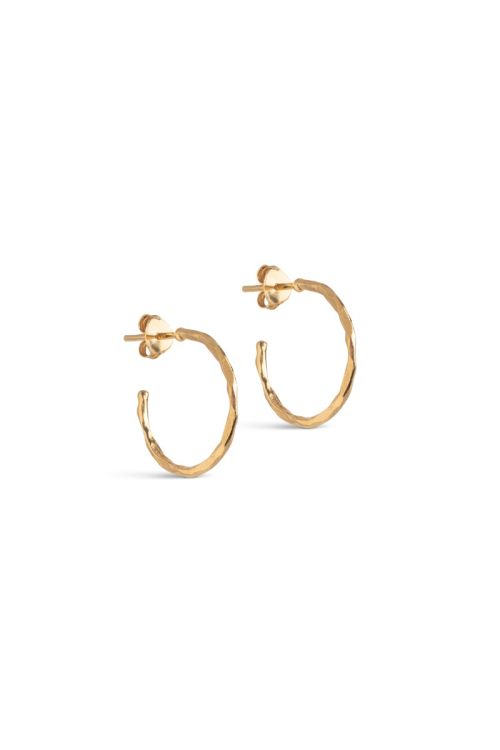 Enamel - Øreringe - Hoops, Organic Arena Small - Gold (Levering midt april)
