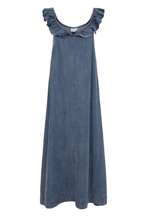 NÜMPH NUELIDA DRESS Snow Washed Denim