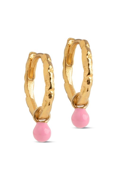 Enamel - Øreringe - Copenhagen Hoops Belle - Light pink