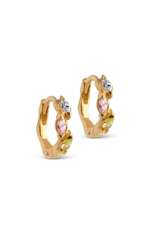 Enamel - Hoops Laia - Clear/Light pink/Light Apple Green