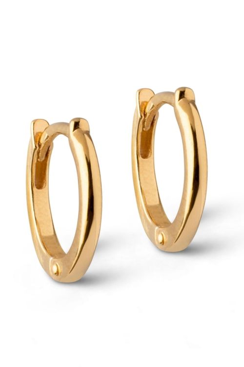 Enamel - Øreringe - Classic Hoops 8 mm - Gold
