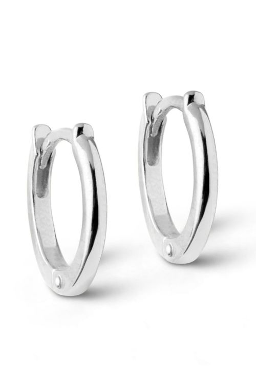 Enamel - Øreringe - Classic Hoops 8 mm - Silver