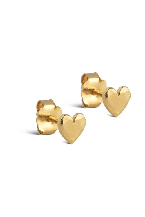 Enamel - Øreringe - Heart Studs - Gold 