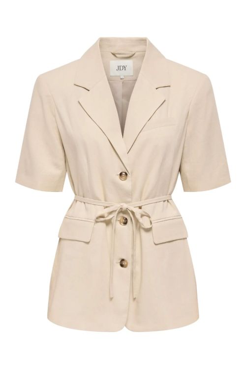 JdY JDYNAOMI LINEN S/S BELT BLAZER TLR Wheat