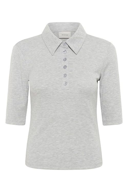 Gestuz GZdrew polo mel top Grey Mélange