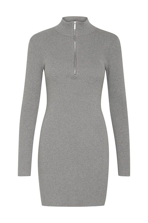 Gestuz YasmiaGZ zipper short dress NOOS Grey Melange