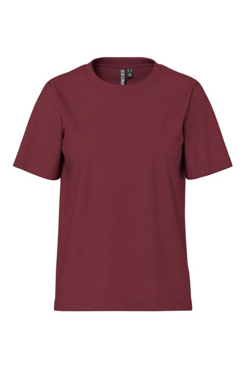 Pieces - T-shirt - Ria SS Solid Tee - Tawny Port