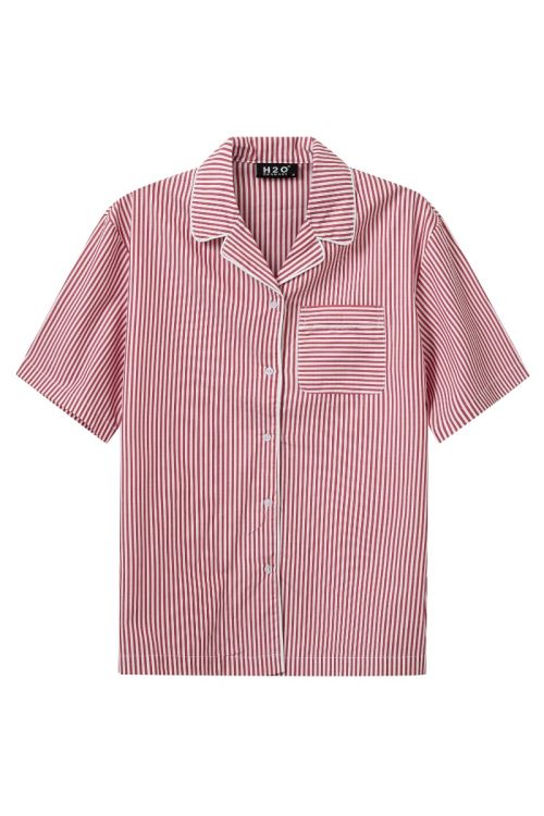 H2O R&D Rønne Essential Pajamas Shirt 7290 Red/White