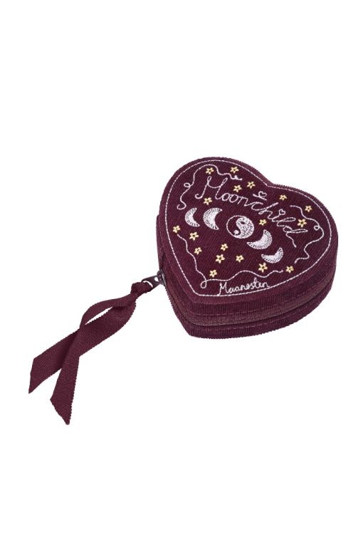 Maanesten Heart Jewelry Box Maroon Maroon