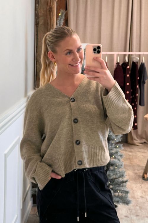 Ichi - Cardigan - Baling - Sepia Tint Melange