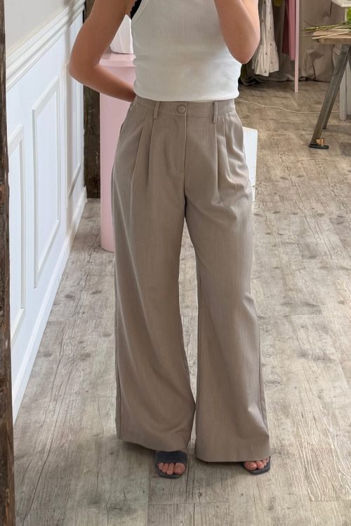 Nümph Bukser Floria Pants Chateau Gray Melange